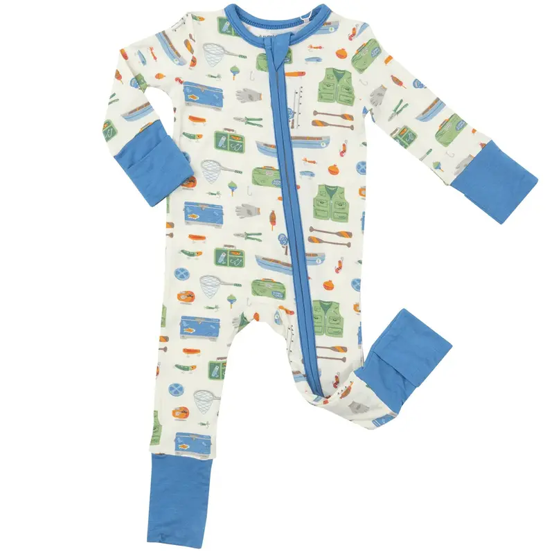 Angel Dear Fishing Tools Two-Way Zipper Romper 1