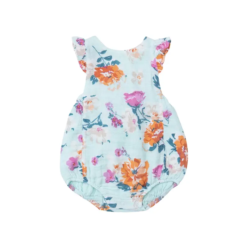 Angel Dear Soft Petals Floral Sunsuit For Toddlers 1