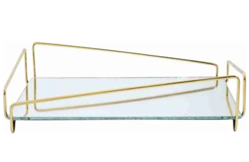 Angled Gold Serving Tray – 10 × 20 Cm 1