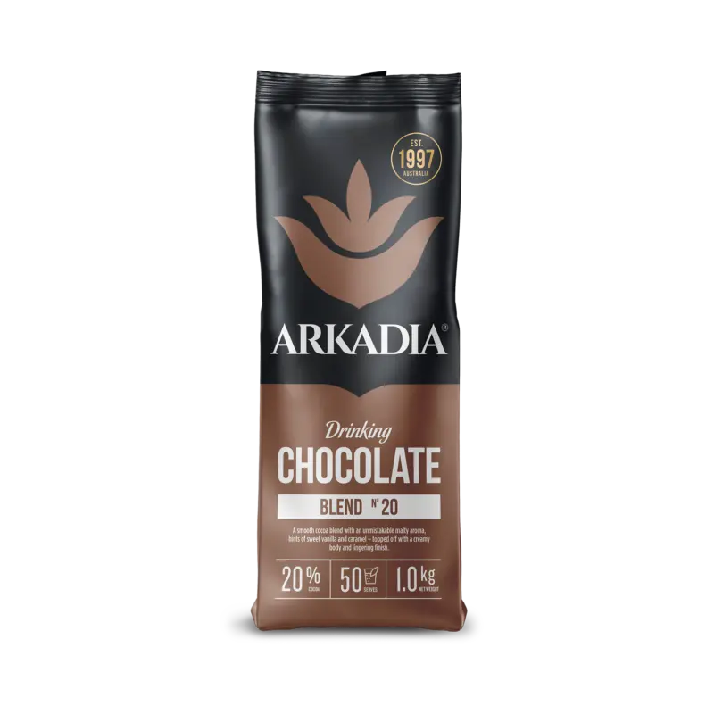 Arkadia 20% Cocoa Drinking Chocolate – Smooth & Creamy 1