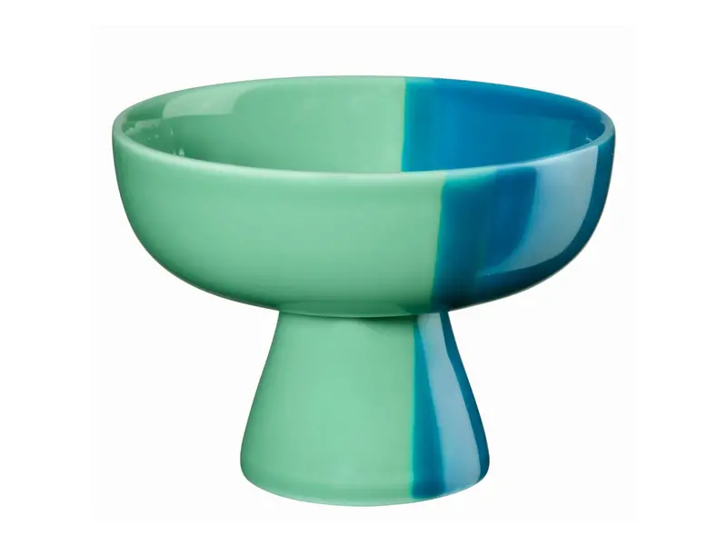 Asa Joy Footed Bowl – Blueberry Smoothie Design, 11 Cm Diameter 1