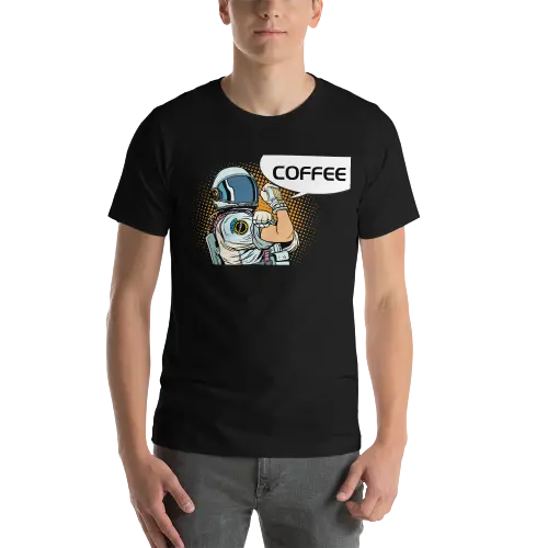 Astronaut Coffee Legend Space-Themed T-Shirt 1