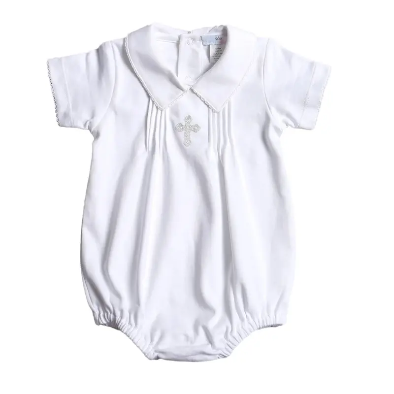 Baby Loren Boys’ Holy Cross Pima Bubble – Gentle Fit 1