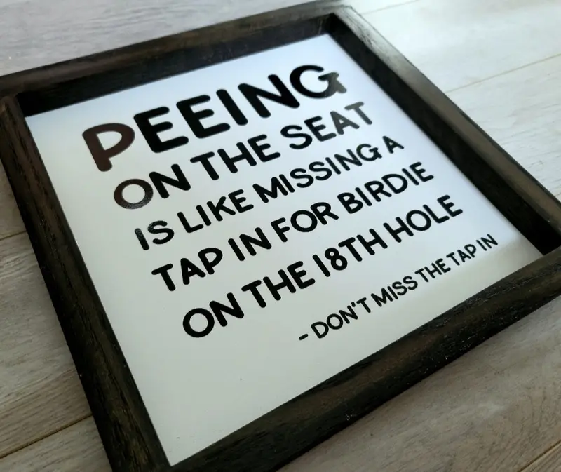 Bathroom Golf-Themed Decor Sign 1