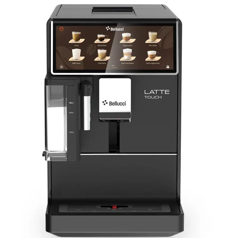 Bellucci Latte Touch Espresso Machine – Black Touchscreen Model 1
