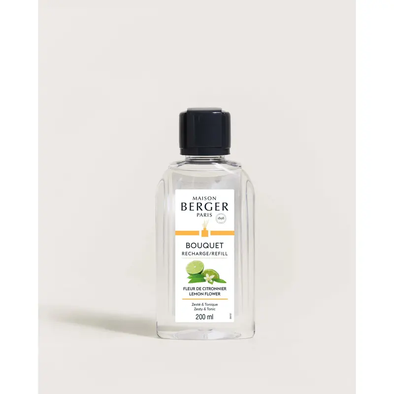 Berger Lemon Flower Reed Diffuser Refill – 200Ml Citrus-Infused Scented Bouquet 1