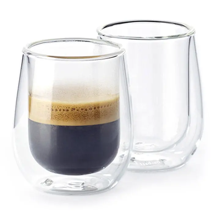 Bialetti Double-Wall Glass Tumblers – 80Ml, 2-Pack 1
