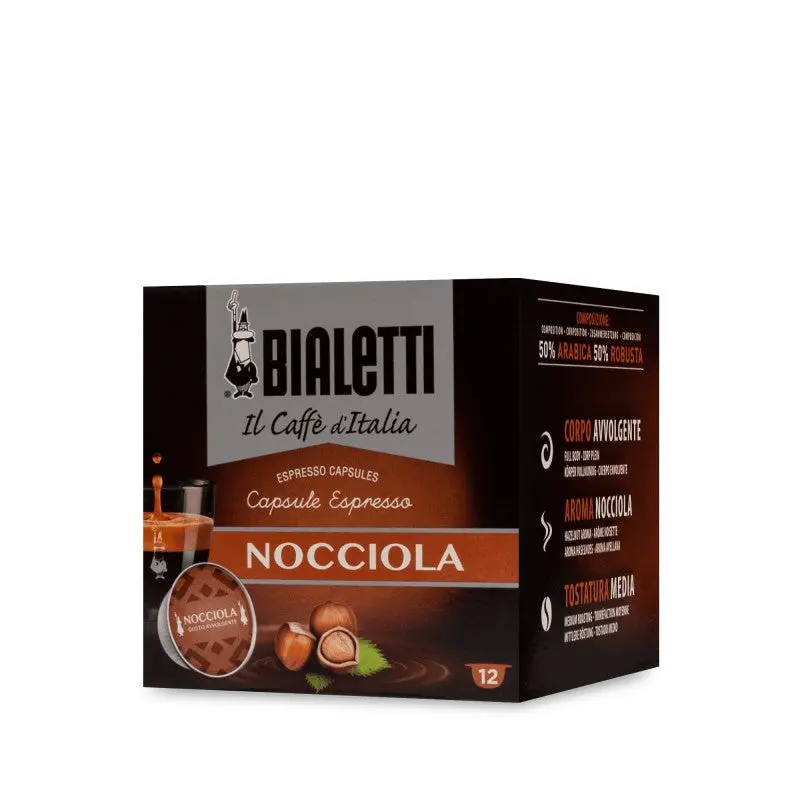 Bialetti Hazelnut-Infused Coffee Capsules – 12-Pack 1