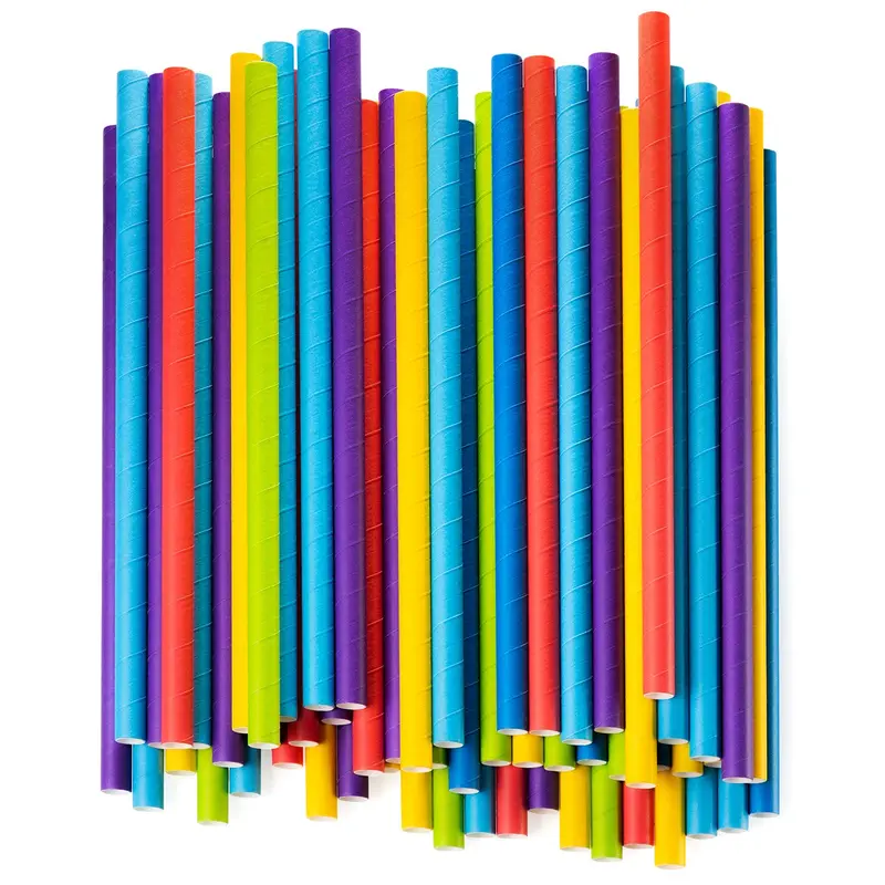 Biodegradable Jumbo Smoothie Straws – Assorted Colors (100-Pack) 1