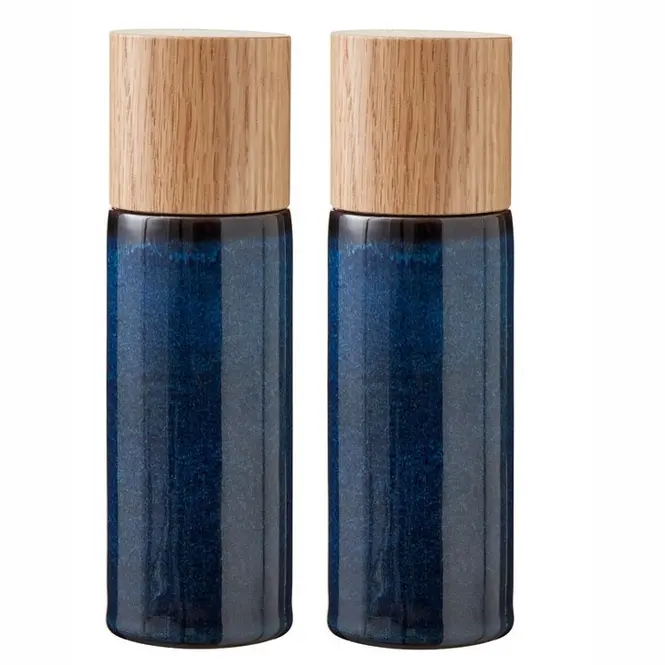 Bitz Blue Salt And Pepper Grinder Set – 17 Cm Ceramic Mill 1
