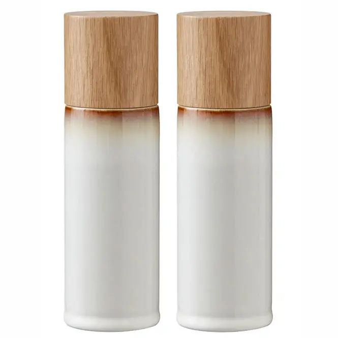 Bitz Salt & Pepper Mill Pair – Cream Finish, 17 Cm 1