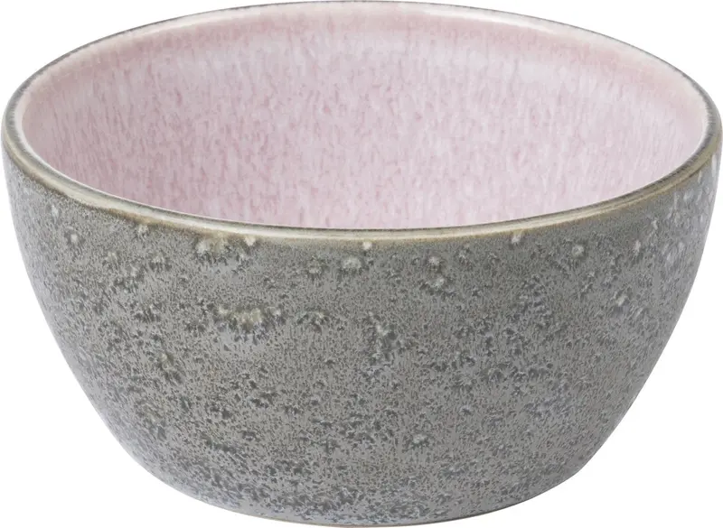 Bitz Small Serving Bowl – 12 Cm Diameter, Grey & Light Pink Accent 1