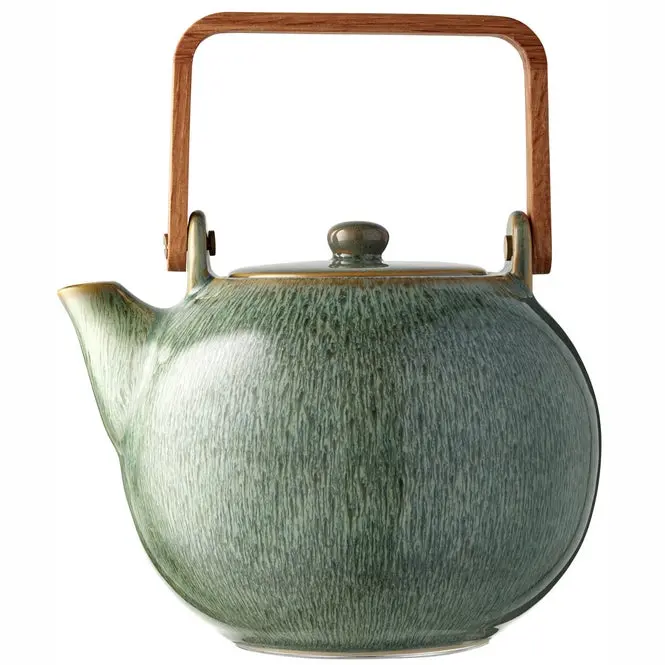 Bitz Stainless Steel Teapot – 1.2 L With Green Accents 1