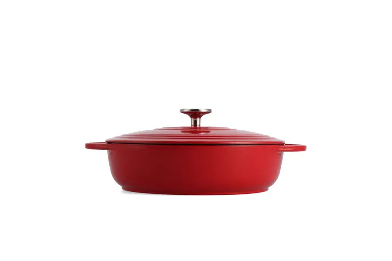 Bk Bourgogne Shallow Casserole Pan – 28 Cm, Chili Red, 4 L 1