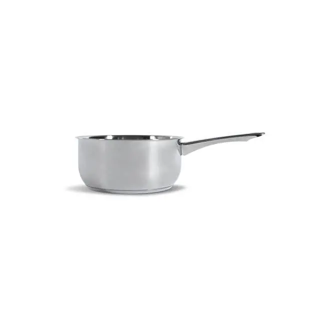 Bk Bright Chef’S Open Fry Pan – 20 Cm, Uncoated Stainless Steel With Ss Handle 1