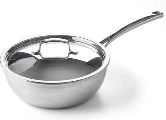 Bk Conical Stainless Steel Sauteuse With Lid – 24 Cm 1