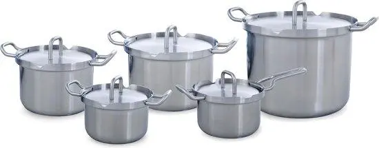 Bk Q-Linair Master 5-Piece Stainless Steel Cookware Set 1