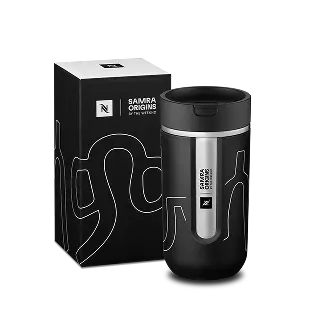 Black Travel Mug – 400Ml Insulated Reusable Cup 1