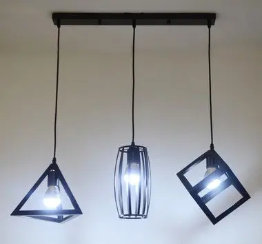 Black Trio Pendant Light 1