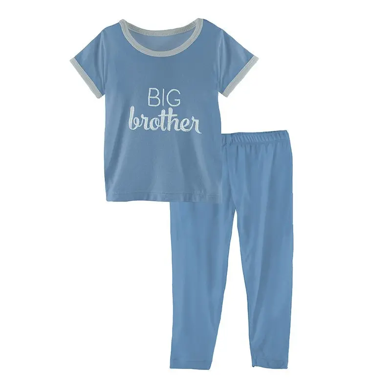 Blue Moon Big Brother Short Sleeve Applique Pajama Set 1