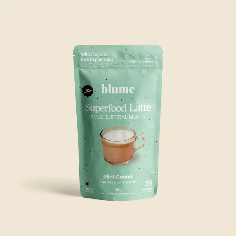 Blume Mint Cocoa Superfood Latte Mix – Vegan, Adaptogenic Hot Drink Powder 1