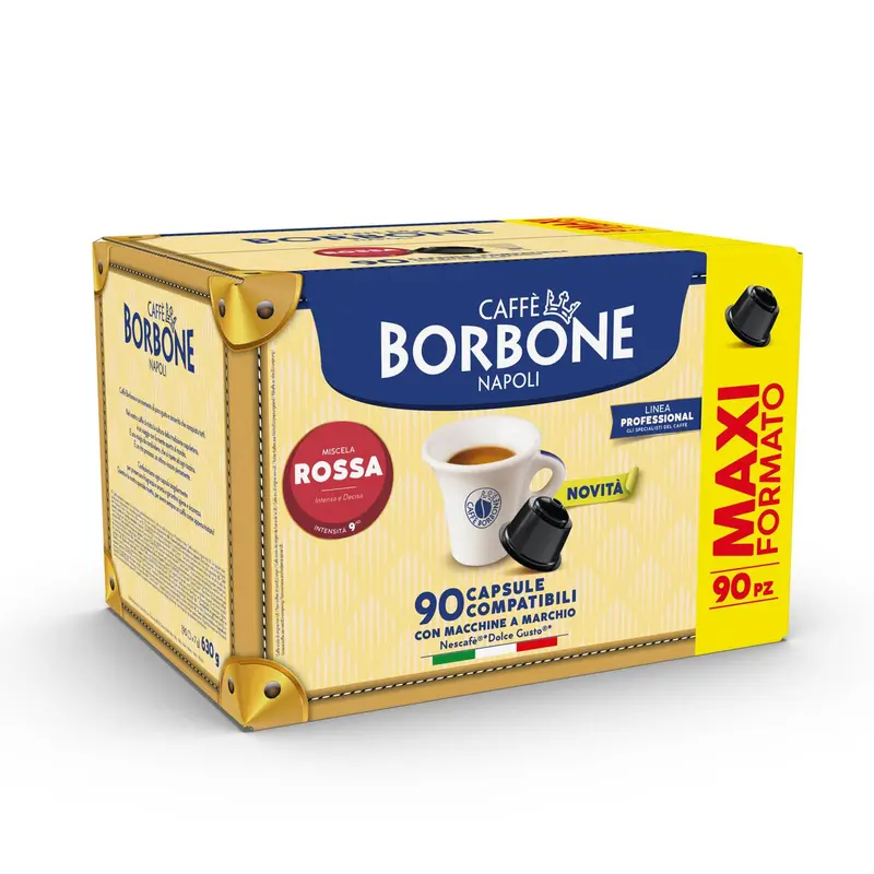 Borbone Dolce Gusto-Compatible Capsules – Rosso Intenso, Pack Of 90 1