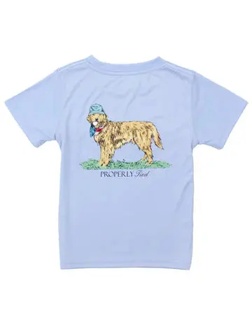 Boys’ American Pup Graphic Tee – Light Blue 1
