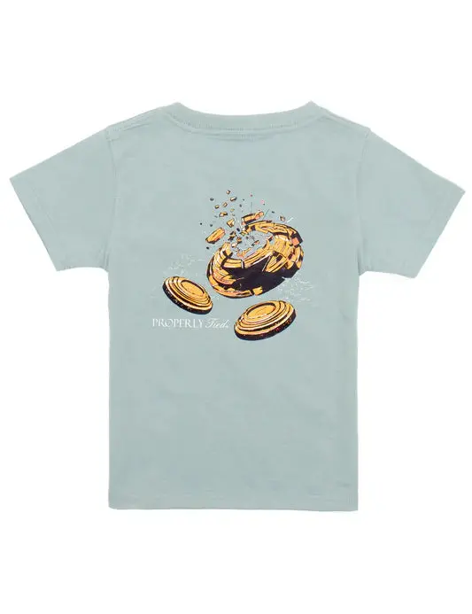 Boys' Clay Shooting Short-Sleeve T-Shirt – Fog Grey 1