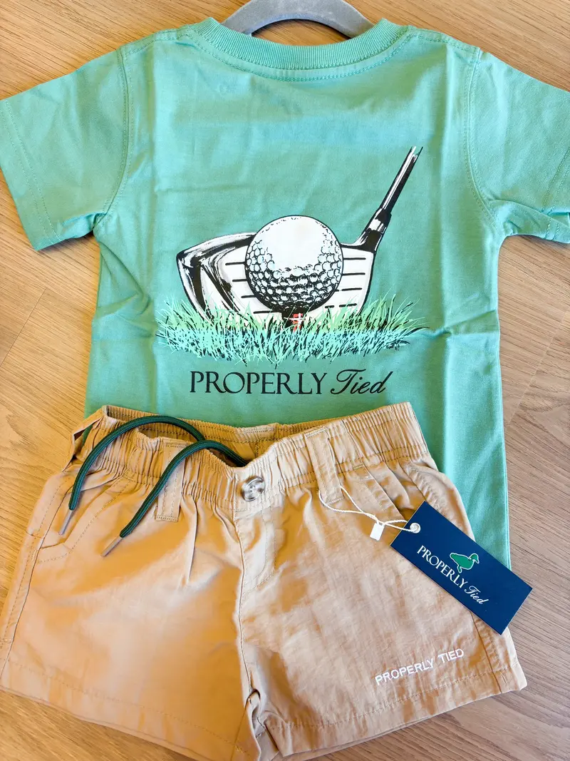 Boys Driver-Inspired Tee – Ivy Green Short Sleeve 1