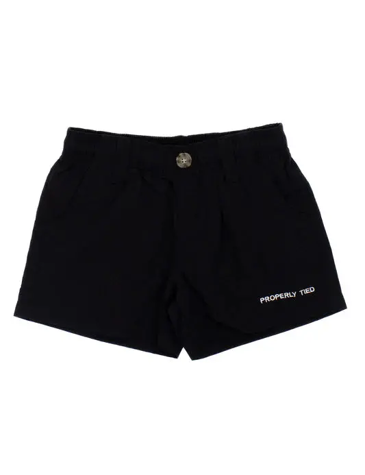 Boys Mallard Pattern Shorts – Black 1