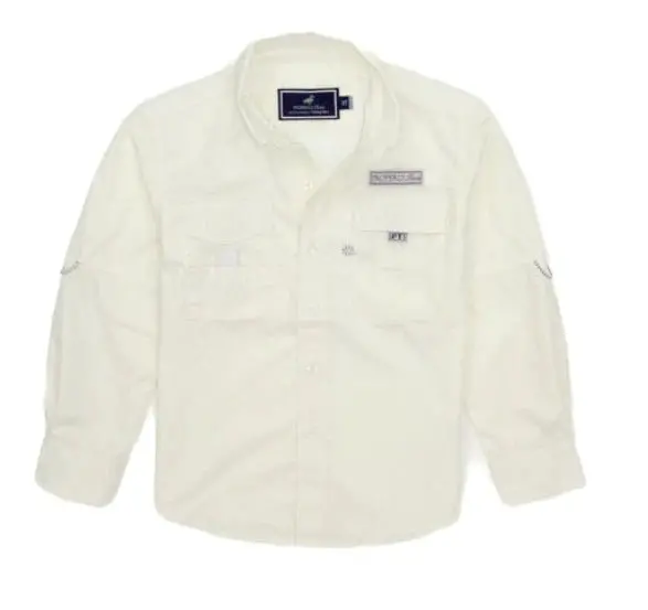 Boys Performance Fishing Tee In Pale Yellow 1