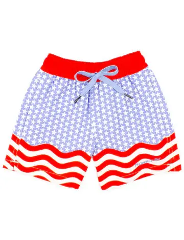Boys’ Riviera Swim Trunks – Freedom Print 1