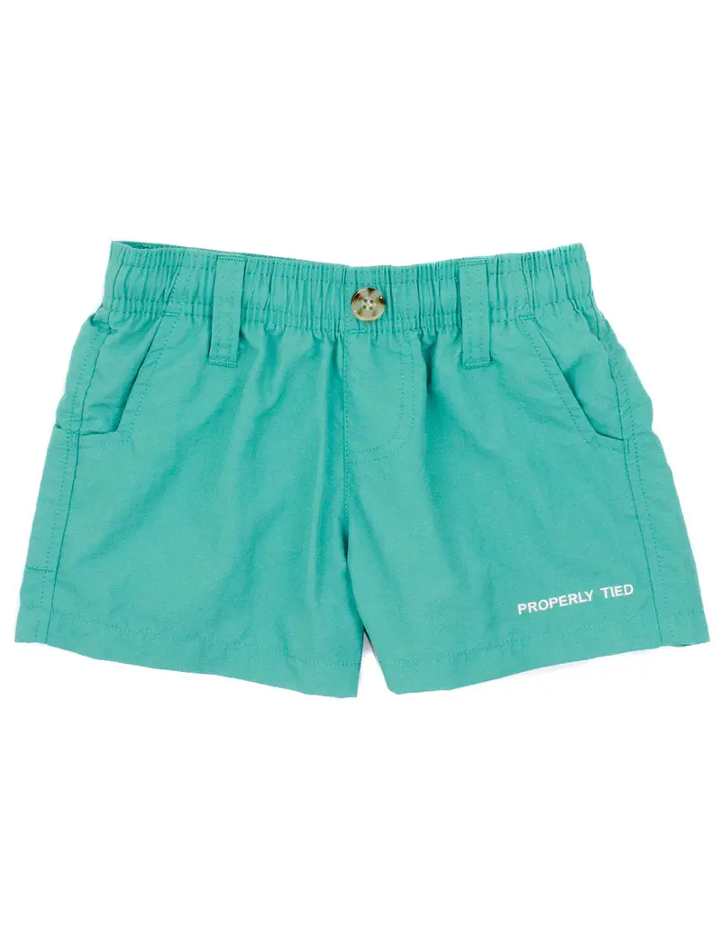 Boys Soft Green Mallard Shorts – Lightweight Comfort 1