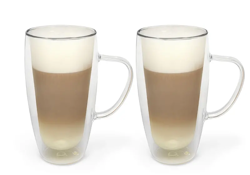 Bredemeijer Double-Walled Cappuccino & Latte Macchiato Glass Set – 400Ml Transparent Heat-Resistant Pair 1