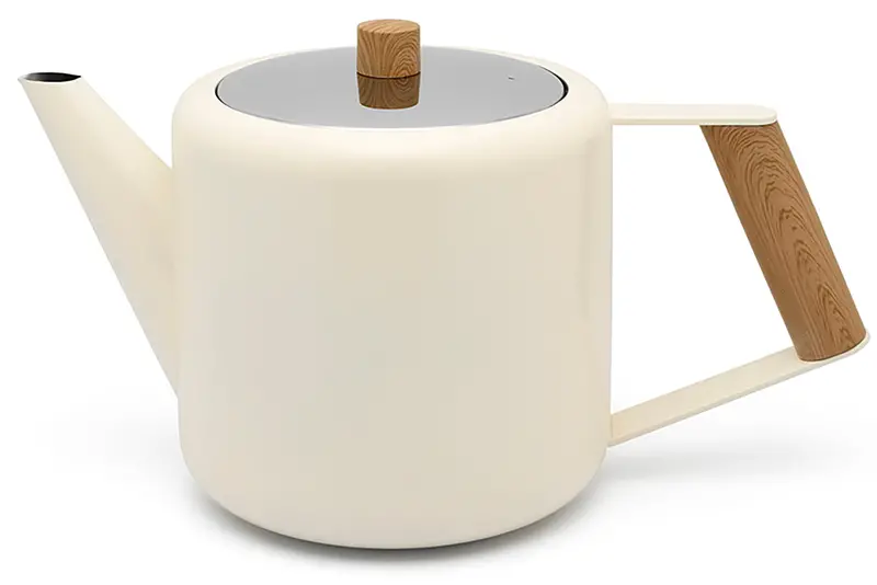 Bredemeijer Duet Design Boston White Matte Stainless Steel Teapot – 1.1L (Grade 304) 1