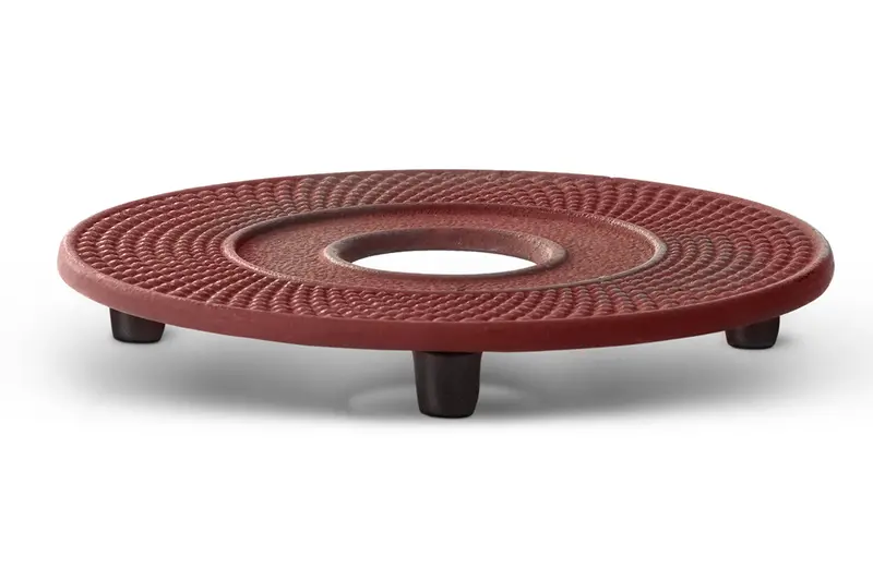 Bredemeijer Xilin Coaster Set – Red Matte Cast Iron Heat-Resistant Pad 1