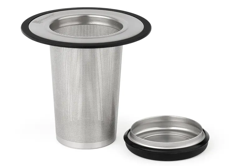 Bredemeijer Xl Tea Infuser With Drip Tray – Matte Stainless Steel Design 1