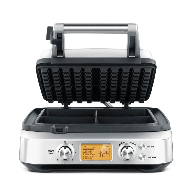 Breville Smart Waffle Maker – 4-Slice Dual Waffle Iron With Precise Browning Control 1