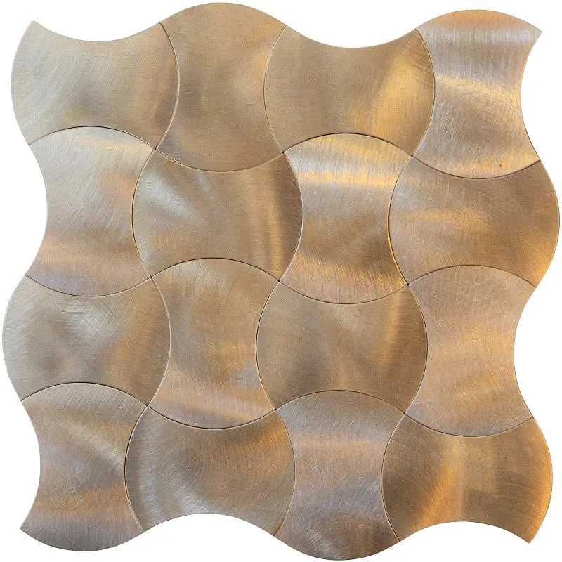 Brushed Gold Self-Adhesive Wall Tile 1