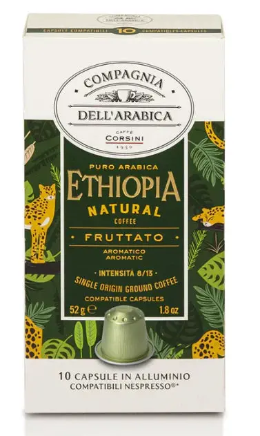 Caffè Corsini Ethiopia Aluminum Capsules For Nespresso – Floral, Citrusy Single-Origin (10-Pack) 1