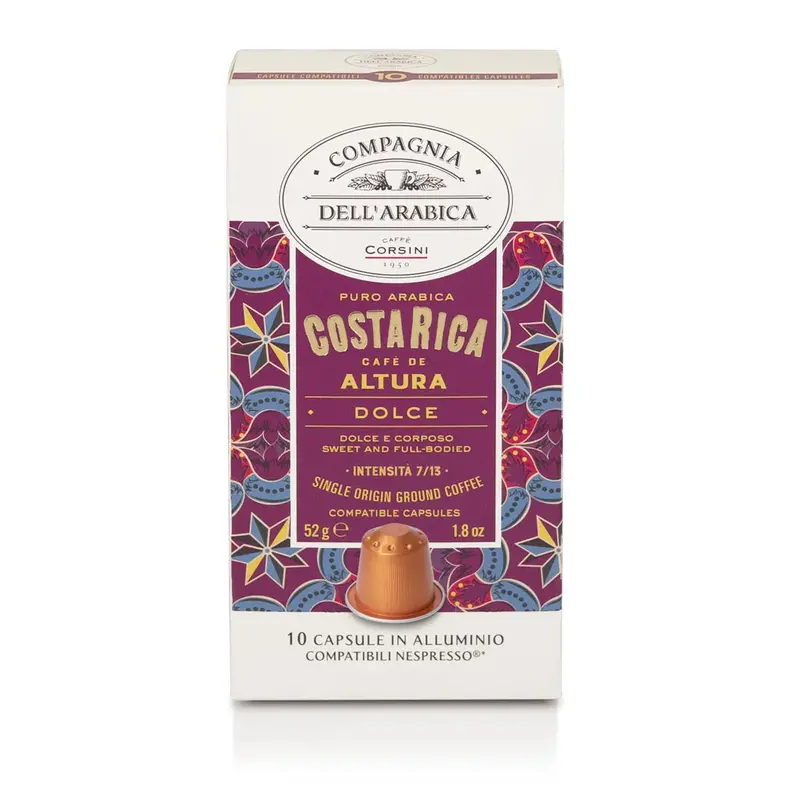 Caffè Corsini Nespresso-Compatible Capsules – Costa Rican Single-Origin Coffee – Aluminum Pack Of 10 1