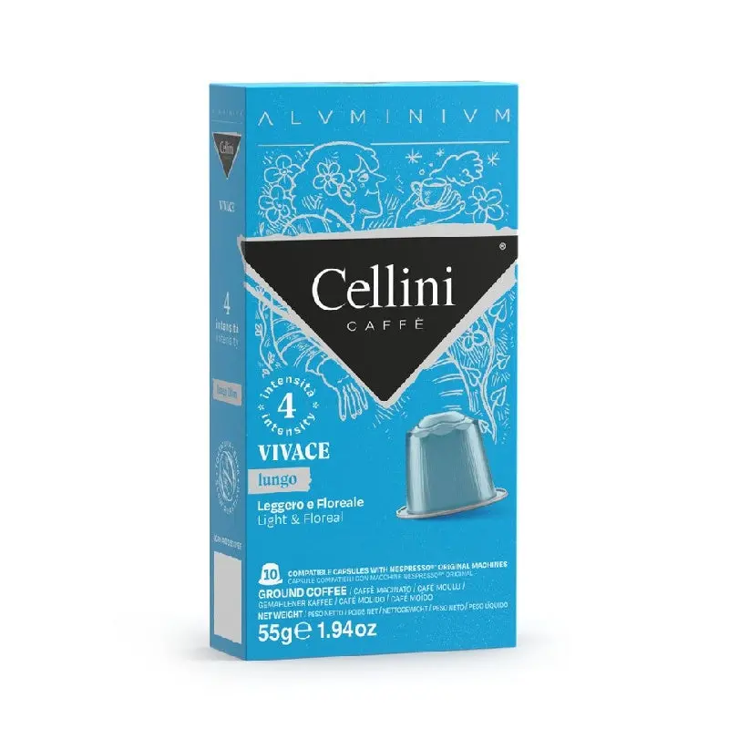 Cellini Nespresso-Compatible Vivace Capsules – 10 Aluminum Pods 1