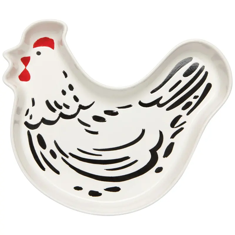 Ceramic Chicken-Shaped Serving Tray – Whimsical Kitchen Accent 1