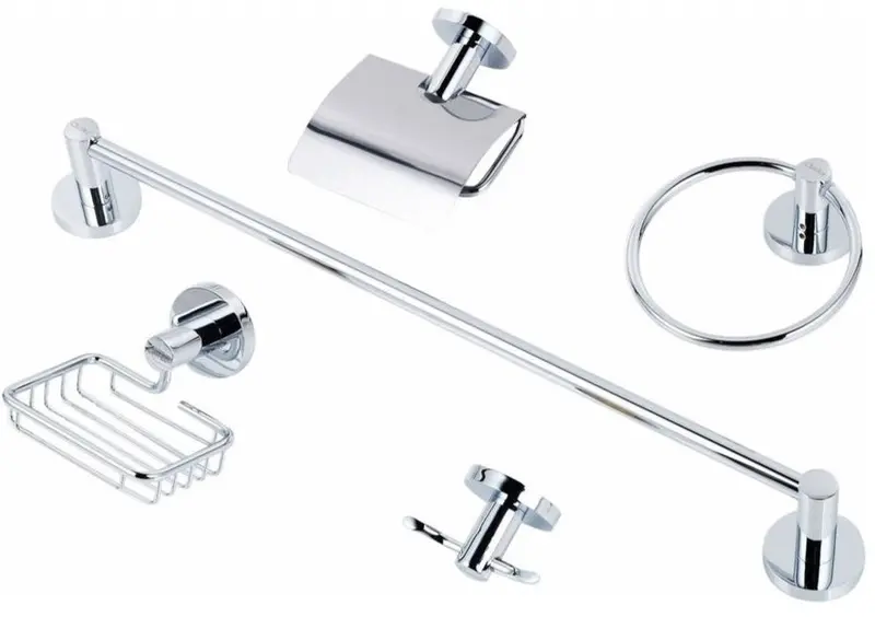 Chrome Bathroom Accessory Set – 5-Piece Ensemble 1