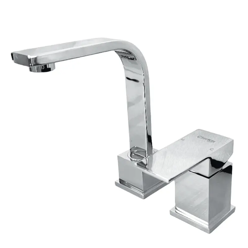 Chrome-Finished Single-Handle Lavatory Faucet 1