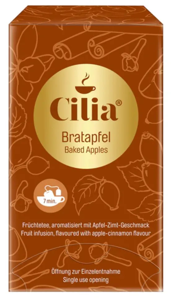 Cilia Baked Apple Herbal Tea – Winter Wonderland Spiced Flavor, 20 Bags 1