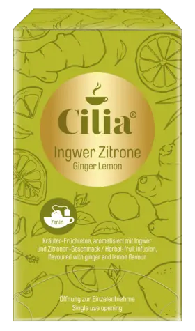 Cilia Ginger-Lemon Herbal Infusion – Zesty & Warming, 20 Teabags 1