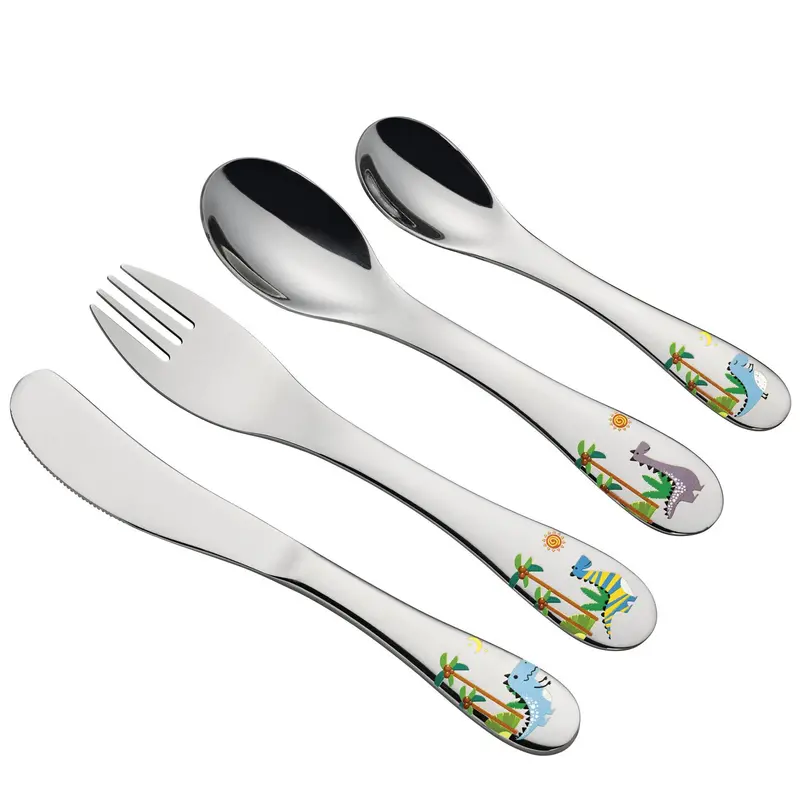 Cilio Dino Kids Cutlery Set – 4-Piece Playful Dining Set 1