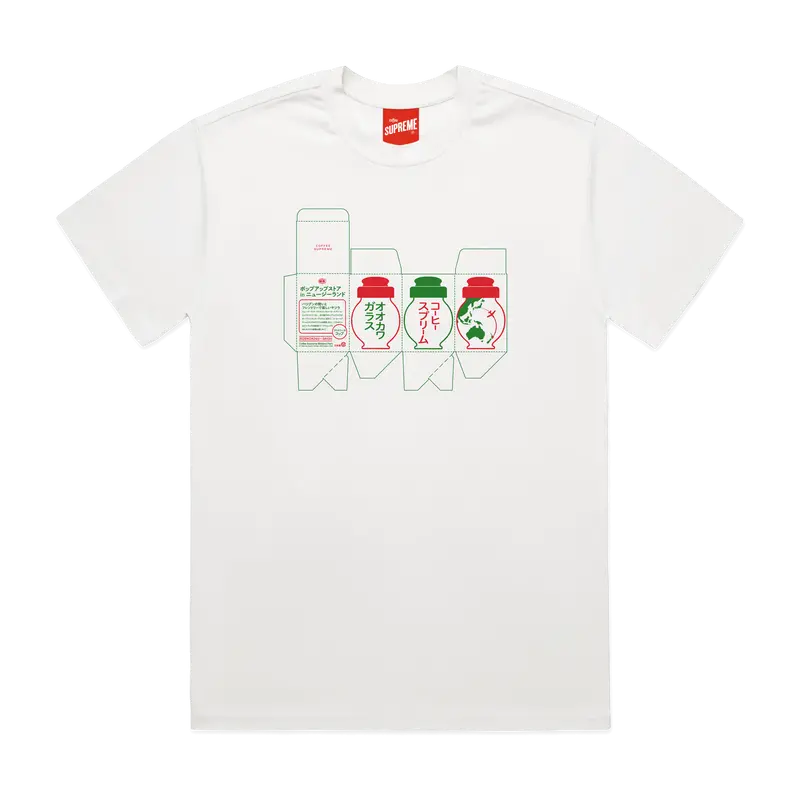 Coffee Supreme X Okawa Glass T-Shirt – Minimalist Café Collaboration 1