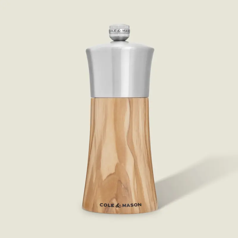 Cole & Mason Bromley Olive Wood Salt And Pepper Grinder Pair 1